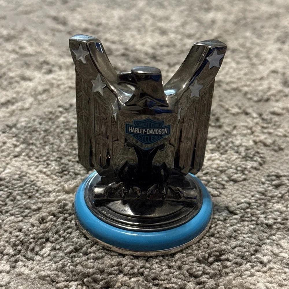 Harley Davidson Road King Pocket Watch with‎ Eagle Stand Needs New Battery